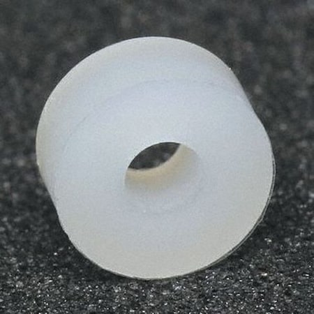 Round Spacer, 1/4 In Screw Size, Nylon, 5/16 In Overall Lg, 0.257 In Inside Dia