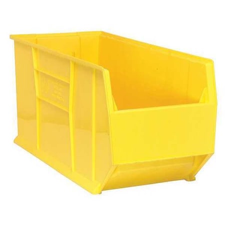 Storage Bin, Yellow, Polypropylene, 35 7/8 In L X 16 1/2 In W X 17 1/2 In H, 150 Lb Load Capacity