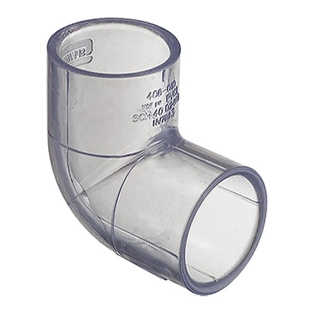 PVC Elbow, 90 Degrees, Solvent X Solvent, 1-1/4 In Pipe Size