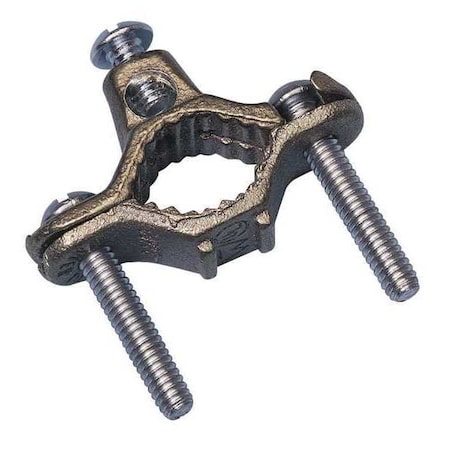 Pipe Clamp,Grounding,1 1/4-2 In,Bronze