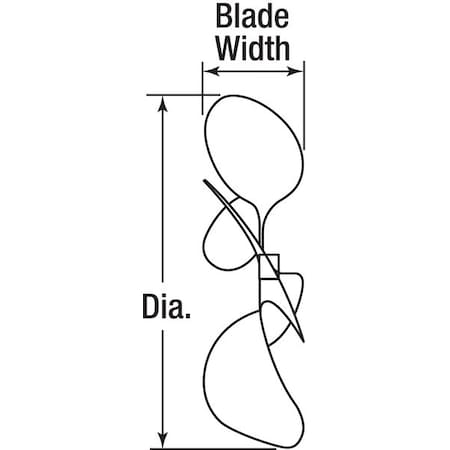 Propeller,Dia 4 In,28 Deg Pitch