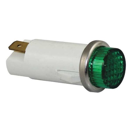 Raised Indicator Light, Green, 120V