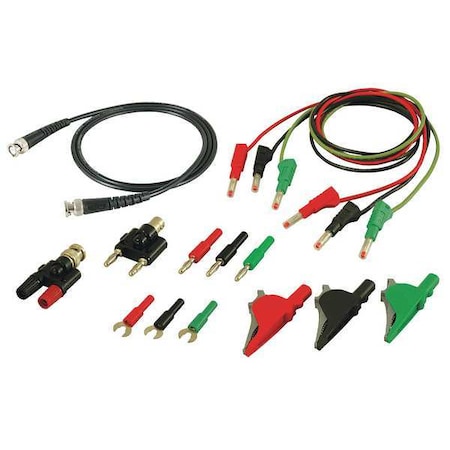 Test Leads Kit,Red/Black/Green,Silicone