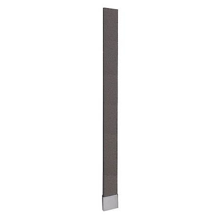 82 X 6 OHB Toilet Partition Pilaster, Polymer, Charcoal