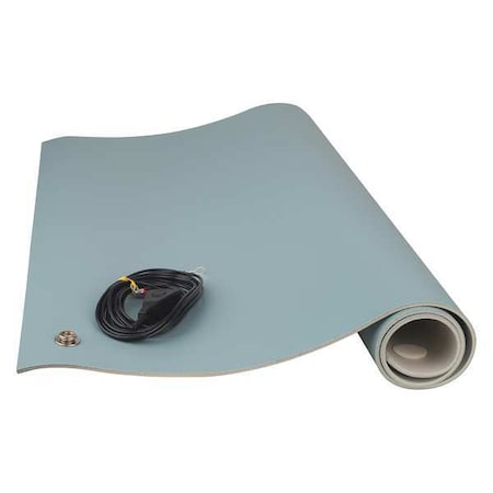 Dissipative Floor Mat,Blue,4 X 6 Ft.