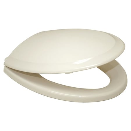 Toilet Seat, With Cover, Polypropylene, Elongated, Beige