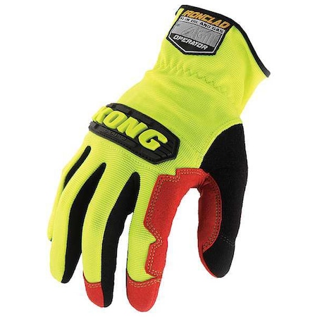 Mechanics Gloves, M, Yellow, Single Layer, Spandex