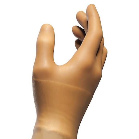 Disposable Gloves, Natural Rubber Latex, Powder Free, Brown, S, 1 PR
