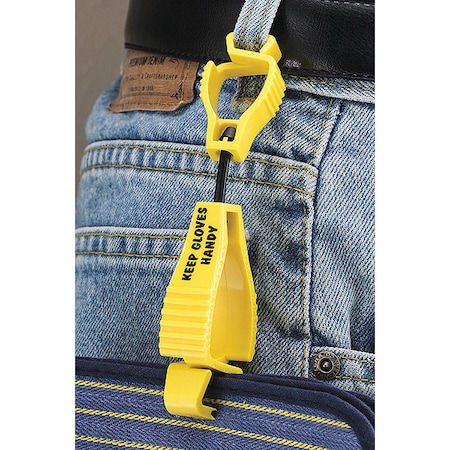 Glove Guard(R) Clip, Yellow, W/Keep Gloves Handy