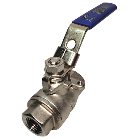 1 FNPT Stainless Steel Ball Valve Inline