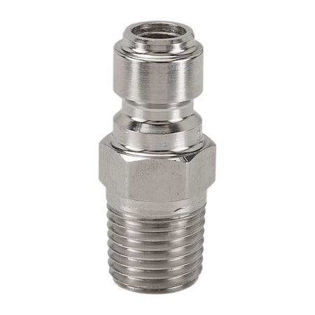 Hydraulic Quick Connect Hose Coupling, 316 Stainless Steel Body, Ball Lock, 1/4-18 Thread Size