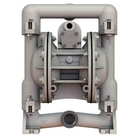 Double Diaphragm Pump, Aluminum, Air Operated, PTFE, 49 GPM