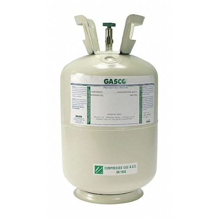 Calibration Gas, Carbon Monoxide, Methane, Nitrogen, Oxygen, 221 L, CGA 165 Connection