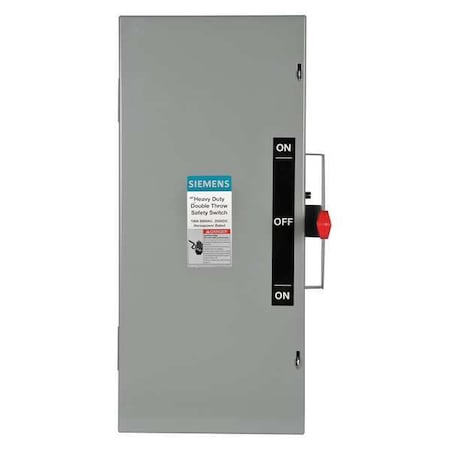 Nonfusible Safety Switch, Heavy Duty, 600V AC, 3PST, 100 A, NEMA 1