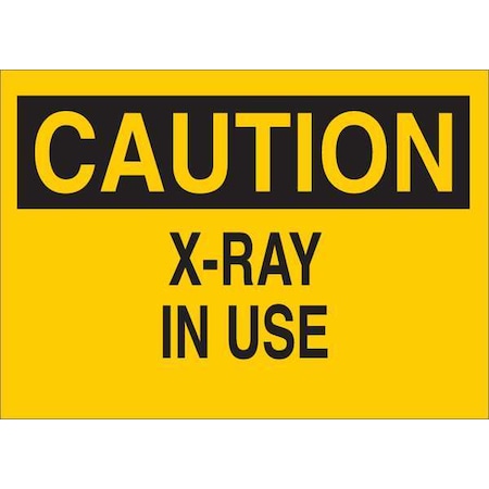 Caution Sign, 7 In Height, 10 In Width, Fiberglass, Rectangle, English
