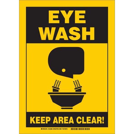 Eye Wash Sign,7HX10W,Fiberglass, 122912