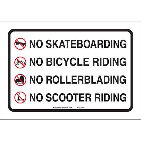 Notice Sign, 14 In Height, 20 In Width, Aluminum, Horizontal Rectangle, English