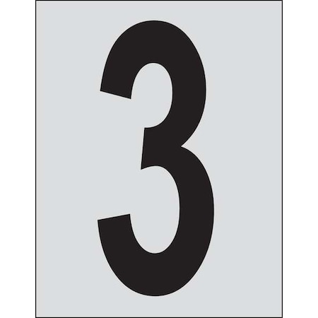 Number Label,1in.H Character,PK25