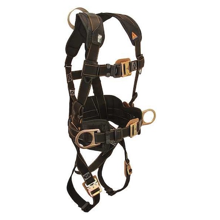 Full Body Harness For Hot Work, Vest Style, XL, Nomex(R), Black