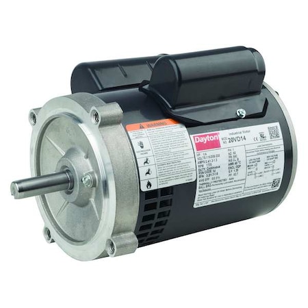 Capacitor-Start/Run General Purpose Motor, 3/4 HP, 115/208-230V AC Voltage, 56C Frame