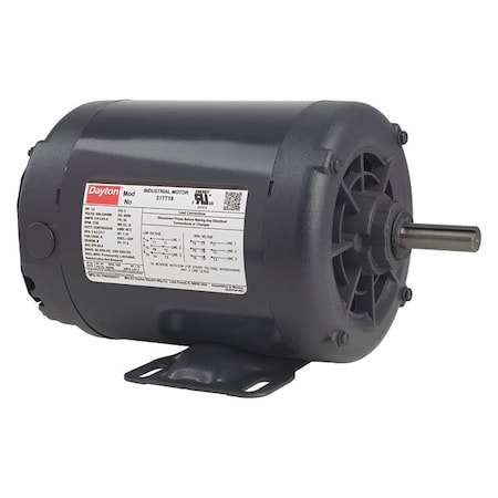 3-Phase General Purpose Motor, 1/2 HP, 56 Frame, 230/460V AC Voltage, 1,140 Nameplate RPM