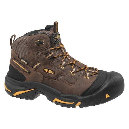 Size 11-1/2 EE Men's Hiker Boot Steel Work Boot, Brown