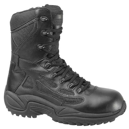 Size 5-1/2 Men's 8 In Work Boot Composite Work Boot, Black