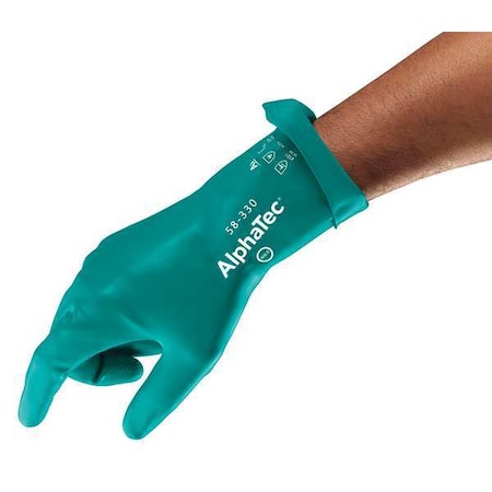 12 Chemical Resistant Gloves, Nitrile, 9, 1 PR