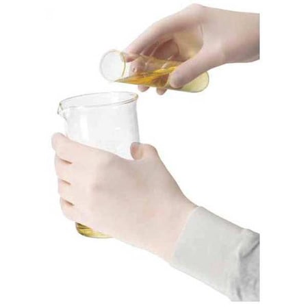 Disposable Gloves, Neoprene/Polychloroprene, Powder Free, Cream, 7-1/2, 200 PK