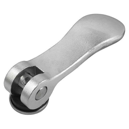 Cam Lever Size: 0 D=10-32, A=52,3, B=18, Aluminum Black Powder-Coated, Comp: Stainless Steel