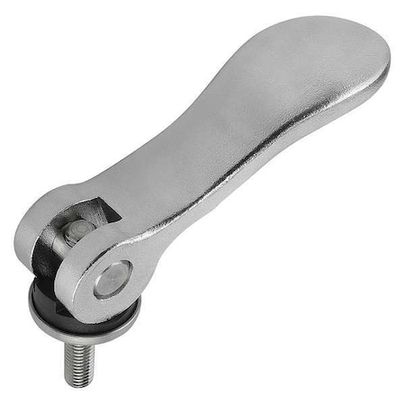 Cam Lever, Plastic Handle, Black, Size: 1, 10-32X40, A=71,5, B=22, Comp: Stainless Steel