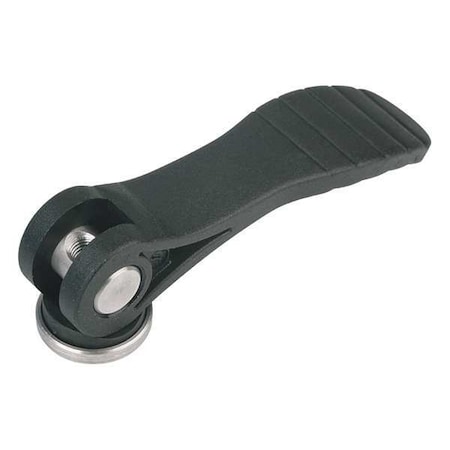 Cam Lever Size: 1 D=1/4-20, A=71,5, B=22, Polyamide Black, Comp: Stainless Steel
