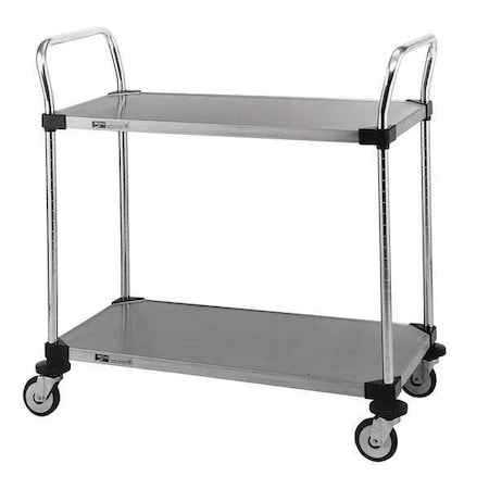 Wire Utility Cart, 2 Shelves, 375 Lb