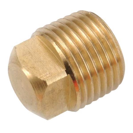 Low Lead Brass Square Head Plug, 1/4 Pipe Size