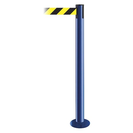Fixed Barrier Post With Belt,Blue