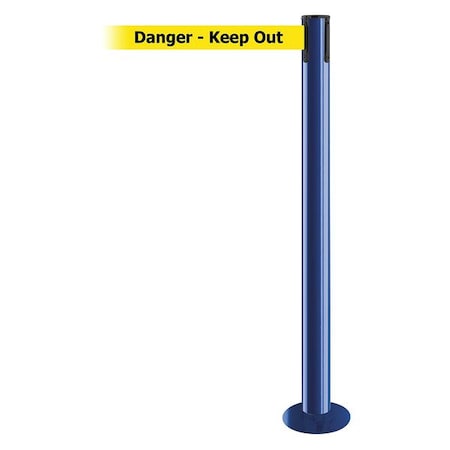 Fixed Barrier Post With Belt,7-1/2 Ft. L