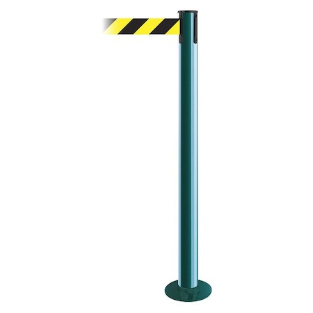 Fixed Barrier Post With Belt,Green