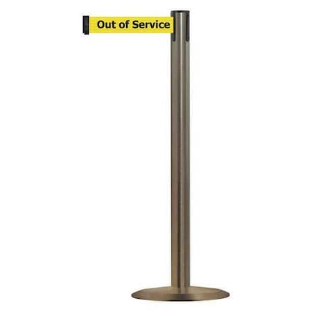 Barrier Post With Belt,Metal,13 Ft. L