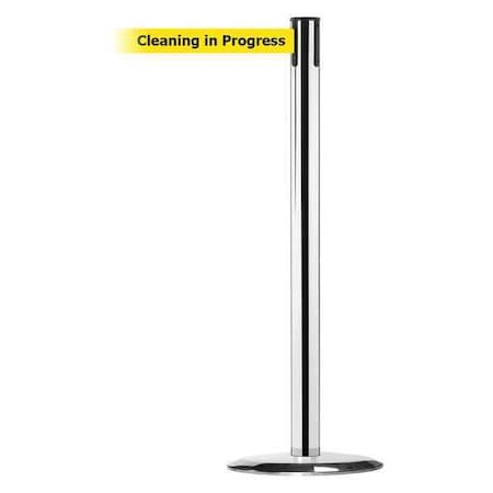 Barrier Post With Belt,Metal,7-1/2 Ft. L