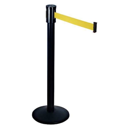 Barrier Post With Belt,40 In. H,Sloped