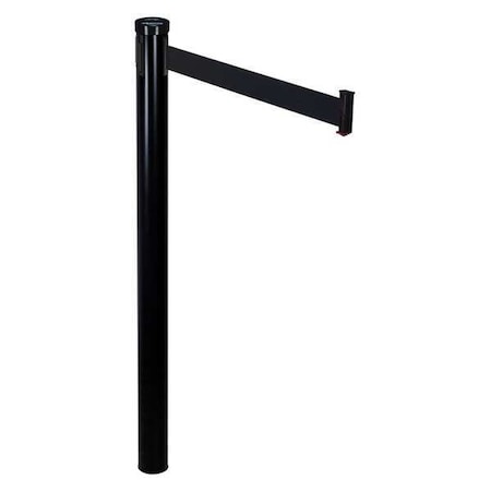 Barrier Post With Belt,10 Ft. L,Black