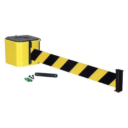 Wall Barrier, 25ft Black/Yellow Belt