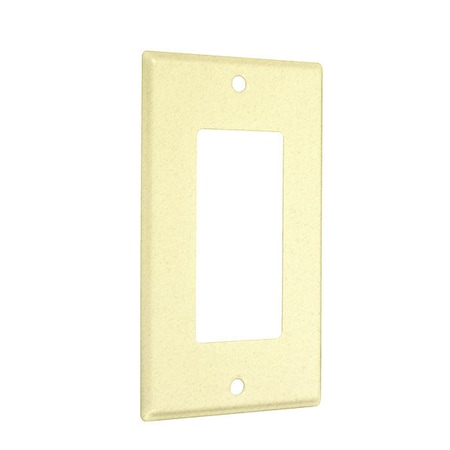 Decorator Standard Wall Plates, Number Of Gangs: 1 Metal, Textured Finish, Ivory