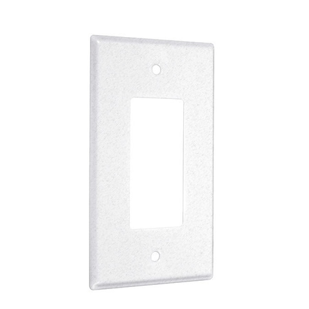 Decorator Standard Wall Plates, Number Of Gangs: 1 Metal, Textured Finish, White