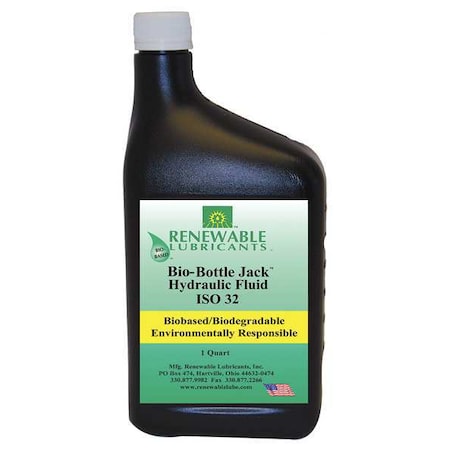 1 Qt Bio-Bottle Jack Hydraulic Fluid Bottle 32 ISO Viscosity