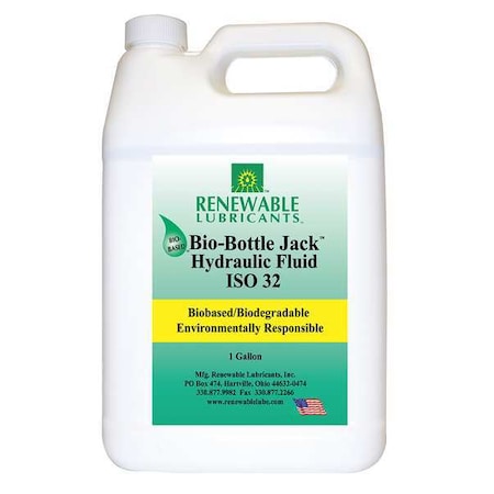 1 Gal Bio-Bottle Jack Hydraulic Fluid Jug 32 ISO Viscosity