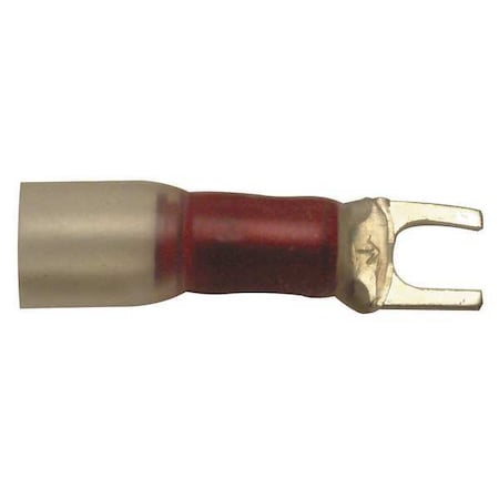 22-18 AWG Heat-Shrink Fork Terminal #10 Stud PK10