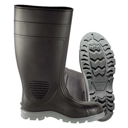 Size 7 Men's Steel Rubber Boot, Black