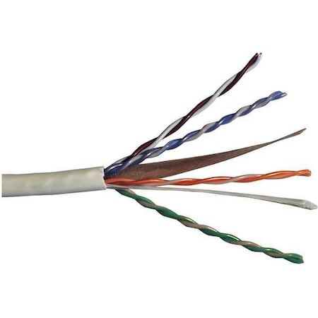 Cable,Cat 6,23 AWG,1000 Ft,White