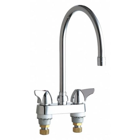 Manual 4 Mount, Sink Faucet, Chrome Plated